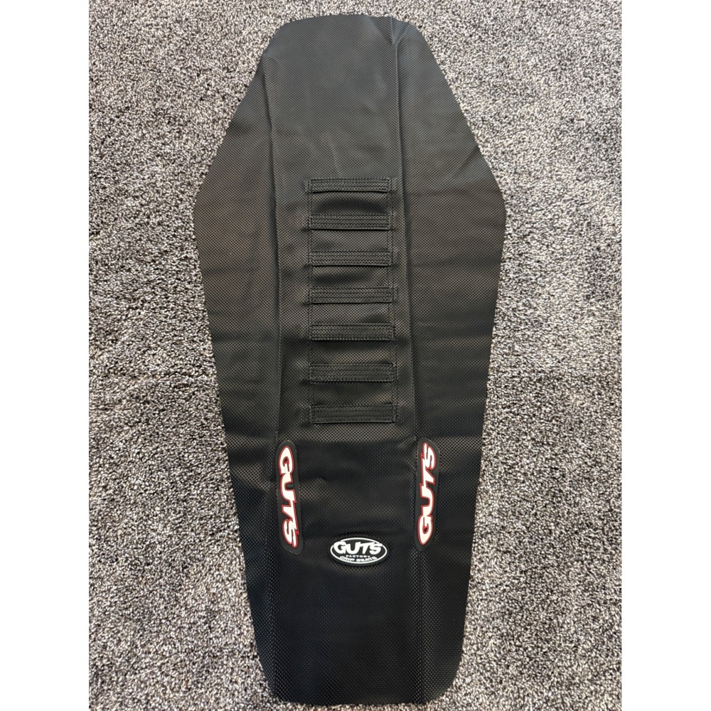 Guts Racing Factory Gripper Seat Cover Black Ribbed Motocross Dirt Bike